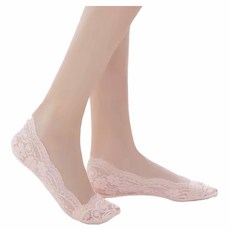 日系蕾絲防滑透氣隱形襪 長版 5雙