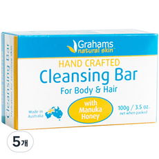 그라함스 내추럴 바디 앤 헤어 클렌징 바, 100g, 5개