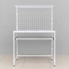 dayneeds 日需百備 輕工業風電腦工作桌 電腦桌 辦公桌 層架 鐵架 90 x 45 x 135cm, 白色