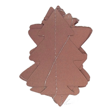 WARM HOUSE DECOR 暖&和家居 超可愛小聖誕樹掛旗 紙質, 10顆樹掛旗(長2.5m), 閃銀 豎款, 1組