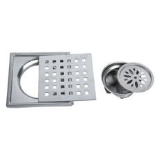 生活主管 彈力型地板落水, 2英吋, 不鏽鋼材質, 9 x 9cm, 1444, 1個