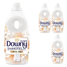다우니 초고농축 호텔 컬렉션 섬유유연제 화이트 코튼 본품, 1L, 1개입, 4개