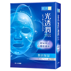 HADALABO 肌研 台灣公司貨 光透潤玻尿酸纖維保濕面膜 28ml, 6片, 1盒