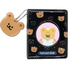 Pinkfoot 小熊圖案小卡收集冊, 黑色, 20張