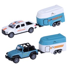 love color 樂彩森林 迴力合金露營拖車/馬房型拖車, 顏色隨機, 1套