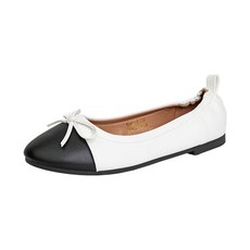 라블 뒷밴딩 리본 플랫슈즈