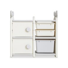 BeneBene 鹿收納盒 2 x 2, 象牙白, 1組