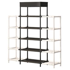 YEHOME 鞋子整理架 收納層架 16層, 黑色 + 白色