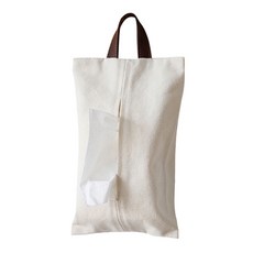 E.City 日式布藝紙巾收納掛袋 24 x 15cm, 本白, 1個