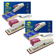 Peace Tools 釘書機 35 + 33號補充釘書針 2入組, 象牙白, 2套