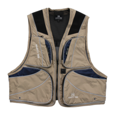 HEARTY RISE 哈帝來斯 HR釣魚背心 HE-9012 2XL 防潑水布面料 高透氣性網布 配有十個口袋, 米色