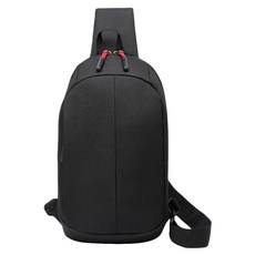 FANCY LIFE 潮流斜背胸包, 黑色, 31x10x17cm