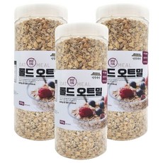 保健穀倉營養滿滿燕麥片桶裝, 600g, 3個