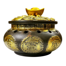 財神小舖 財富滿盆-聚寶手工香爐 TCL-6012 12.5 x 9.5 x 6.5cm, 1個