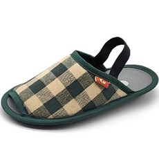 CHION MARU 孩童格紋氣墊拖鞋