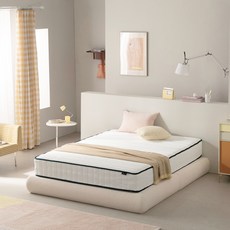 지누스 라돈테스트 기준충족 베이직 하이브리드 스프링 매트리스, 15cm, 소프트 미디엄