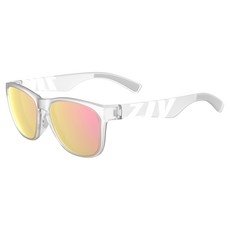 ZIV 潮牌 霧透明框腳茶電粉紅鍍層運動太陽眼鏡 時尚運動風 有效阻擋紫外線, 均碼, 粉紅, 1入