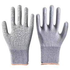 工作防滑手套 L(23cm) 灰色 34g, 尼龍+磨砂乳膠, 1組