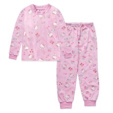 ONEDER 旺達棉品 兒童款 長袖套裝 迪士尼公主圖案, 130, 凱蒂