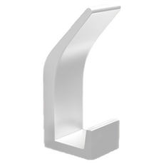 太空鋁免打孔掛鈎 雙鈎 附膠水, 白色, 4組