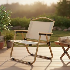 Cotton Field 棉花田傢飾 洛克便攜式折疊椅, 卡其色, 1個