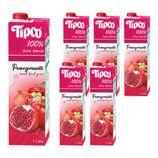 Tipco 100%石榴綜合果汁 6瓶 1L 無添加糖、防腐劑、色素及香料