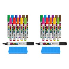 PENMAX 白板筆 209 12色 + 板擦, 粉紅色,紅色,橘色,黃色,淺綠色,綠色,藍色,海軍藍,紫色,棕色,栗色,黑色, 2個