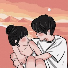 ArtLife 藝術生活 數字油畫DIY 33210 30 x 30cm, 戀愛ING, 1個