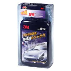 3M Scotch-Brite 百利 汽車特級釉蠟 附打蠟專用布 PN38113, 500ml, 1瓶