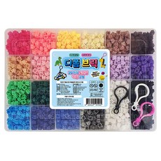 스티커월드 디폼블럭 8mm 세트 3120p + 39가지 도안집 + 키링 3종 세트, 혼합색상, 1개