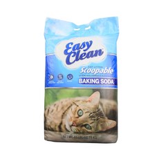 Easy Clean 沙奇 優質超凝結貓砂 藍標, 強效除臭蘇打配方, 40lb, 1包