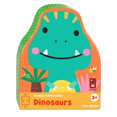 風車圖書 造型大片拼圖屋 恐龍 Set 12片, 適合3歲以上兒童, 1盒