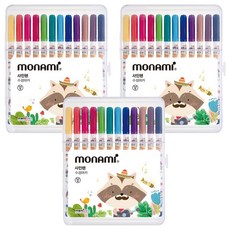 monAmi monizoo 簽字筆 12色, 3盒, 混和顏色