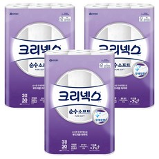Kleenex 舒潔 3層棉柔捲筒衛生紙, 30m, 30捲, 3袋