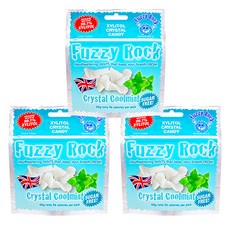Fuzzy Rock 木糖醇水晶糖 清涼薄荷口味, 40g, 3包