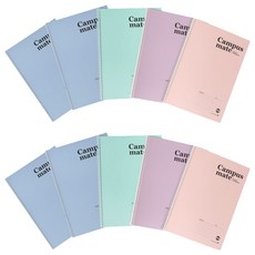 morning glory 1200 Campus Mate 橫線左翻筆記本5件組 ver3, 2組, 顏色隨機