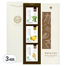 PYEONGCHANG TEA GARDEN 高級茶包禮盒 1號, 綠豆茶+柚子茶+苦蕎茶+禮品盒+購物袋, 3組