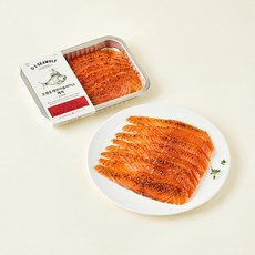 OZEN 훈제연어 슬라이스 페퍼 (냉장), 180g, 1개