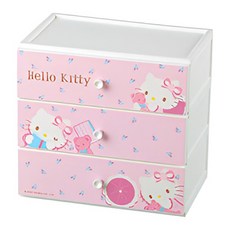 KEYWAY 聯府 Hello Kitty收納盒, 香檳野餐, 3層