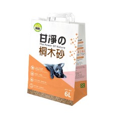 甘淨 桐木凝結貓砂, 桐木茉莉香 6L, 1袋
