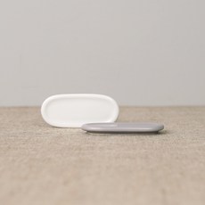 BOWLBOWL 韓國製 復古系列 筷匙架, 牛奶白+菸灰色, 1套