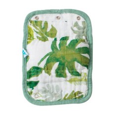 little unicorn 純棉口水巾 100%天然棉紗布 柔軟透氣 多用途, 熱帶植物, 1個