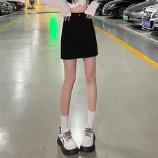 顯瘦刷舊牛仔短裙