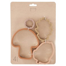 By Lille Vilde 造型烘焙模具 Set 4入 - 100%食品級矽膠 不鏽鋼18/0, 秋色款, 1組