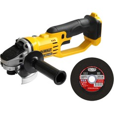 DEWALT 得偉 20V 125mm 充電式磨床 DCG412N + Tyrolet 切割石紅色 125mm 34408686, 1套