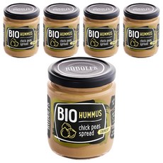 RUDOLFS 유기농 후무스 병아리콩 스프레드, 230g, 5개