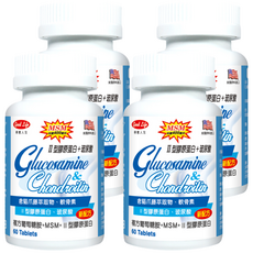 good Life 得意人生 複方葡萄糖胺+MSM+II型膠原蛋白 膜衣錠, 60顆, 4罐