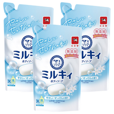 COW STYLE 牛乳石鹼 牛乳精華沐浴乳 補充包, 綿密泡泡 溫柔呵護 日本進口 品質卓越 清新皂香 舒適享受, 360ml, 3包