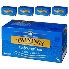 트와이닝 레이디 그레이 홍차 티백, 2g, 25개입, 5개