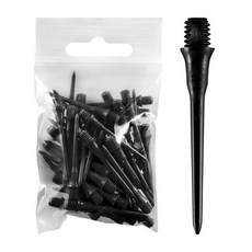 COSMO DARTS Fit Point 長軟鏢尖, 黑色的, 50件